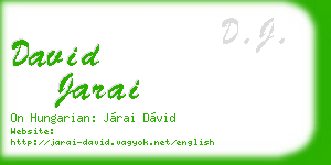 david jarai business card
